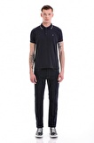 Lacivert Regular Fit Düz 100% Pamuklu Polo Yaka Tişört | M