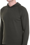 Haki Regular Fit Jakarlı Kapüşonlu Triko Kazak | XL