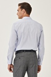 Erkek Açik Mavi Ütülemesi Kolay Slim Fit Dar Kesim Klasik Yaka Pamuklu Gömlek