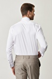 Erkek Beyaz Beyaz Damatlık Ata Yaka Tailored Slim Fit Dar Kesim Gömlek