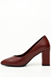 BORDO ANTİK Gön Hakiki Deri Sivri Burun Yüksek Kalın Topuklu Kadın Ayakkabı 24171