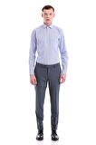Mavi Comfort Fit Desenli 100% Pamuklu İtalyan Yaka Uzun Kollu Spor Gömlek | M