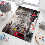Dijital Baskı Yıkanabilir Kaymaz Taban Salon Halısı Ve Yolluk RVG0453