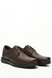 KAHVE ANTİK Gön Hakiki Deri Yuvarlak Burun Kauçuk Taban Bağcıklı Günlük Erkek Ayakkabı 10089