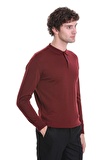 Kiremit Regular Fit Düz Polo Yaka Triko Kazak | 3XL