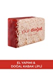 PÜR DOĞAL %100 Doğal Kabak Lifli Çay Ağacı Özlü Yüz ve Vücut Sabunu - El Yapımı 130 gr