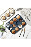 Cupcake Muffin 12li Kek Kalıbı Yanmaz Yapışmaz Fırın Tepsisi Paslanmaz Dayanıklı Siyah
