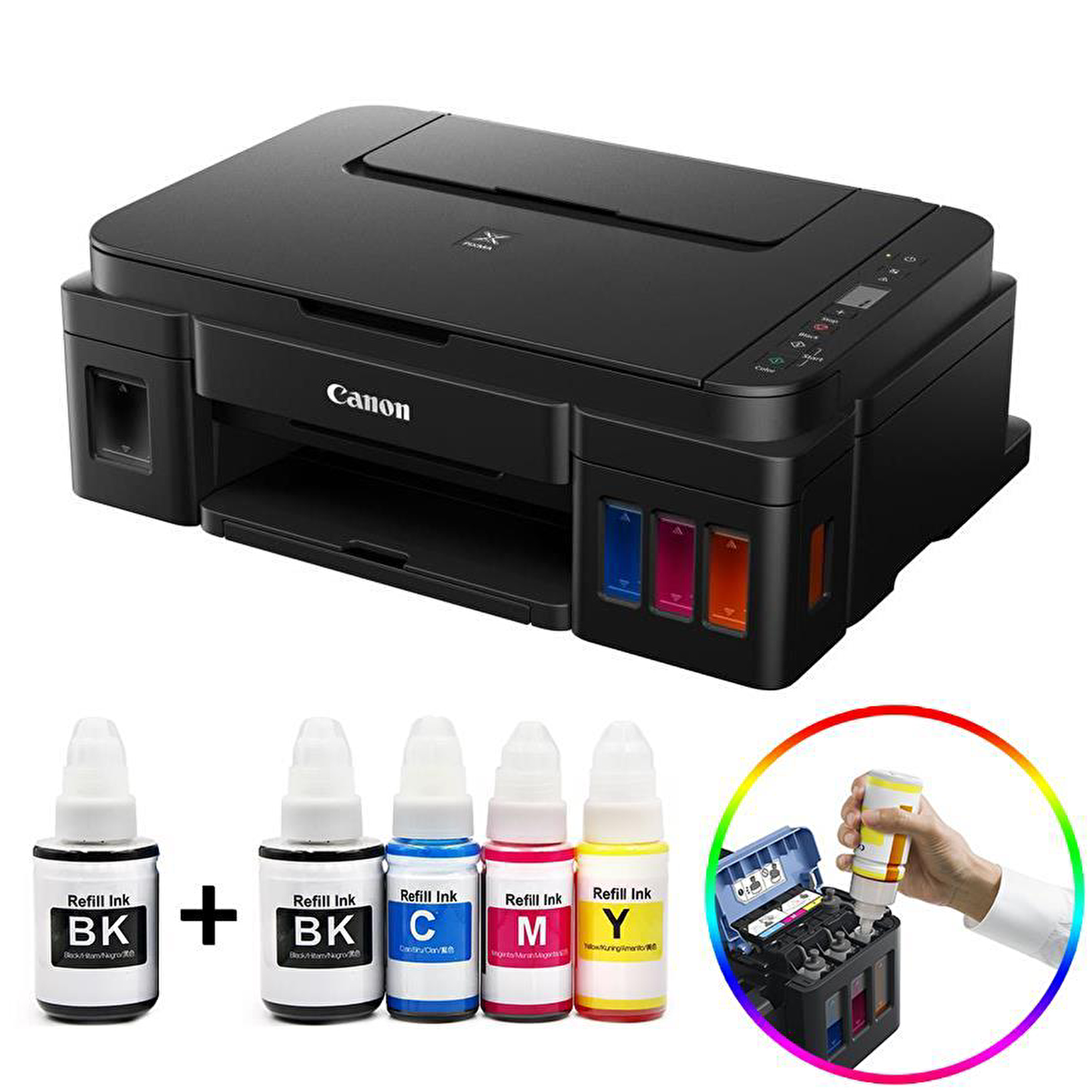 Canon Pixma G2411 Fotokopi + Tarayıcı Renkli Çok Fonksiyonlu Tanklı ...