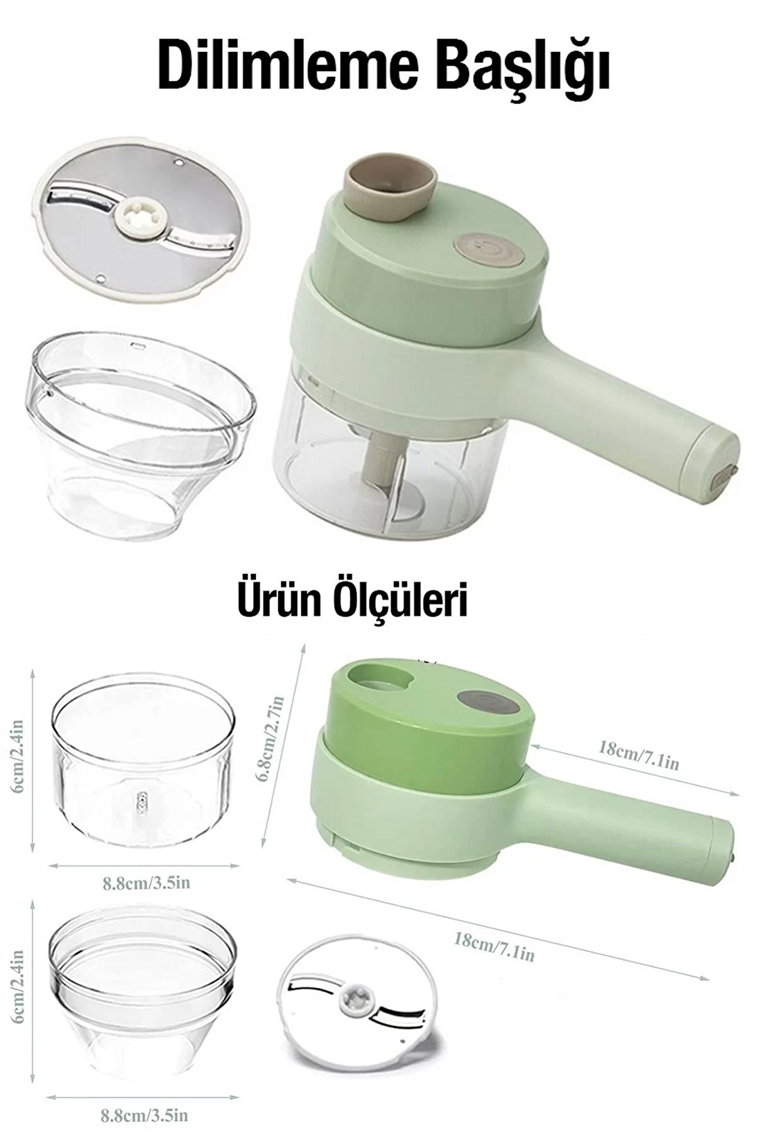 Sebze Kesici Rondo Kablosuz Şarjlı Mutfak Robotu Hazneli Rondo ...