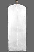 Gelinlik,Abiye Elbise Kılıfı 70x180,20 cm Açılabilir Körük Gamboç Beyaz Renk 10 Adet