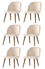 6 Adet Limon Sandalye Ahşap Ceviz Sandalye Mutfak Salon Yemek Odası Sandalyesi