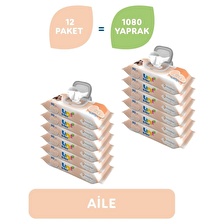Uni Baby Aile Islak Mendil 90 lı x 12 Adet (1080 Yaprak)