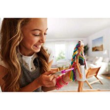Barbie Gökkuşağı Renkli Saçlar Bebeği ve Saç Aksesuarları FXN96 (GKO: 7420)
