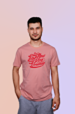 ErTaPassage Erkek Somon Şimdi Hayal Kurmaya Devam Et Yazılı Baskılı Oversize T-Shirt T9768203