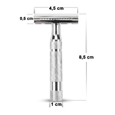 Pearl Shaving Krom Taraksız Jiletli Tıraş Makinesi, - 10 Adet Gentleman Yaprak Jilet Hediyesidir Babalar Günü Hediyesi, SSH-05