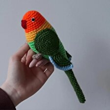 Amigurumi Örgü Oyuncak Kuş Cennet Papağan Muhabbet Kuşu