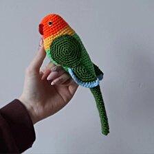 Amigurumi Örgü Oyuncak Kuş Cennet Papağan Muhabbet Kuşu