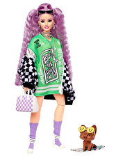 Barbie Extra - Spor Ceketli Bebek Lila