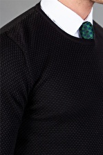 Tudors Slim Fit Dar Kesim Bisiklet Yaka Petek Dese