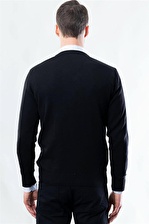 Tudors Slim Fit Dar Kesim V Yaka Pamuklu Erkek Kaz