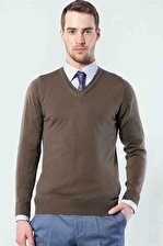 Tudors Slim Fit Dar Kesim V Yaka Pamuklu Erkek Kaz