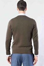 Tudors Slim Fit Dar Kesim V Yaka Pamuklu Erkek Kaz