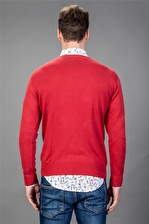 Tudors Slim Fit Dar Kesim V Yaka Pamuklu Erkek Kaz