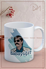 Baskılı Kupa Bardak Seramik Mug - Babayiğit