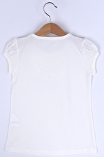 Kız Bebek Ekru 1-3 Yaş Dantelli T-Shirt 6640-2