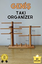 Takı Organizer Ahşap Takı Askısı GENİŞ Takı Standı. Kolye Askısı Takı Düzenleyici