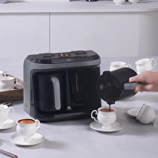 Karaca Hatır Hüp Düet Aroma Space Gray Türk Kahve Makinesi