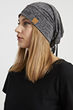 Kadın Füme ip detaylı özel tasarım 4 mevsim Şapka Bere Buff Ultra yumuşak doğal penye kumaş