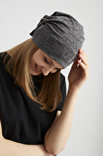 Kadın Füme ip detaylı özel tasarım 4 mevsim Şapka Bere Buff Ultra yumuşak doğal penye kumaş