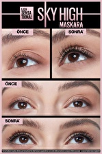 Maybelline Lash Sensational Sky High Fiber Fırça Siyah Rimel No:1