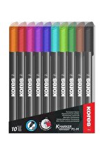 Asetat Kalemi 10 Renk 1.0 Mm 1 Paket Cd Kalemi M Keçe Uçlu Kalem Silinmez Renkli Permanent Kalem