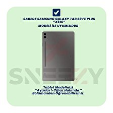 Samsung Galaxy Tab S9 Fe Plus X610 12.4 İnç Katlanabilir Kalemlikli Standlı Akıllı Kılıf