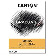 Canson Graduate Bristol Çizim Defteri 180g 20 Yaprak A3
