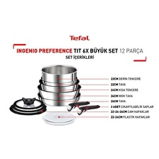 Tefal Titanium Ingenio 6X 12 Parça Titanyum Tencere Seti
