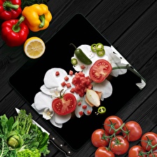Decovetro Cam Kesme Tahtası Kare Orkide Desenli 30x30 Cm