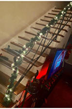 Yılbaşı Dekoratif Peri Led Garland Çam Ağaçı Dalı Sarmal Tel Işıklı Yeni Yıl Süsleri 3 Metre Günışığ