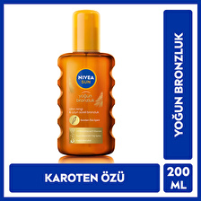 NIVEA Sun SPF6 Karoten Özlü Yoğun Bronzlaştırıcı Güneş Yağı  200 ml Sprey,Doğal Bronzluk