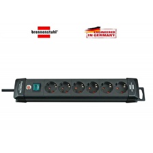 Brennenstuhl Premium-Line 6 Soketli 3 Metre Akım Kor. Uzatma Priz