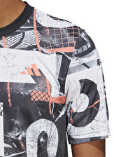 adidas Bisiklet Yaka Düz Beyaz Erkek T-Shirt HT7170 CLUB GRAPH TEE