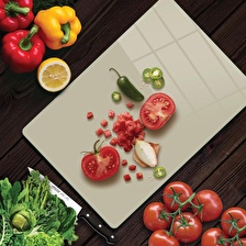 Decovetro Cam Kesme Tahtası Bej Rengi 30x40 Cm