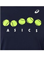 Asics Tennis Graphic Tee Lacivert Kız Çocuk Tenis Tişört