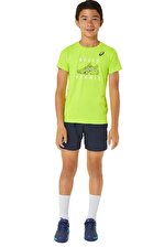 Asics Tennis Graphic SS Top Yeşil Erkek Çocuk Tenis Tişört
