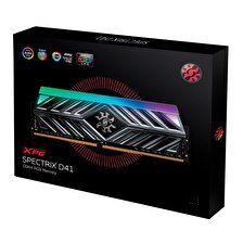 XPG Spectrix D41 16GB RGB DDR4 3600Mhz CL18 1.35V AX4U360016G18I-ST41 Siyah Tek Modül Ram
