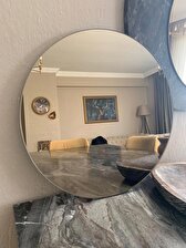Hug Bronz Yuvarlak Ayna Dekoratif Dresuar, Salon, Oturma Odası, Çocuk Odası, Banyo, Ofis Ayna 42 cm