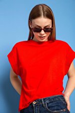 Kadın Basic Sıfır Kol T-shirt