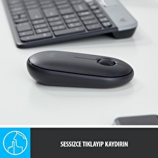 LOGITECH PEBBLE M350 SİYAH MOUSE 910-005718